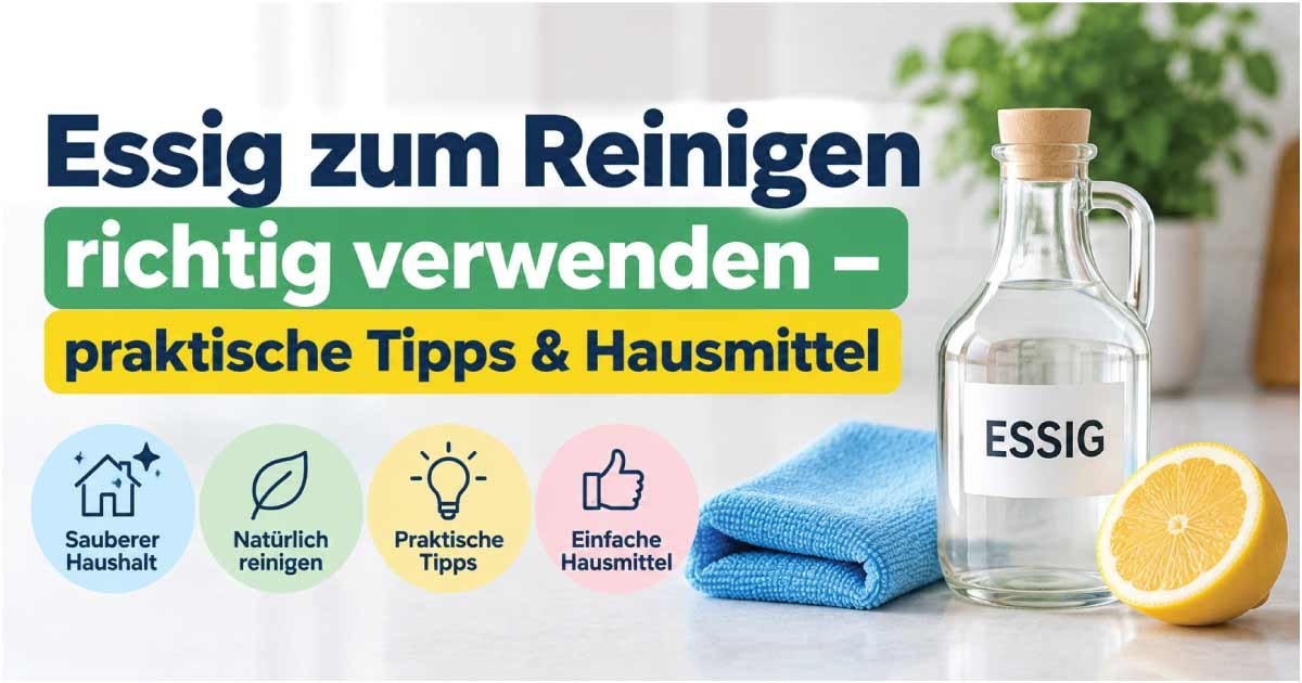 Essig zum Reinigen richtig verwenden